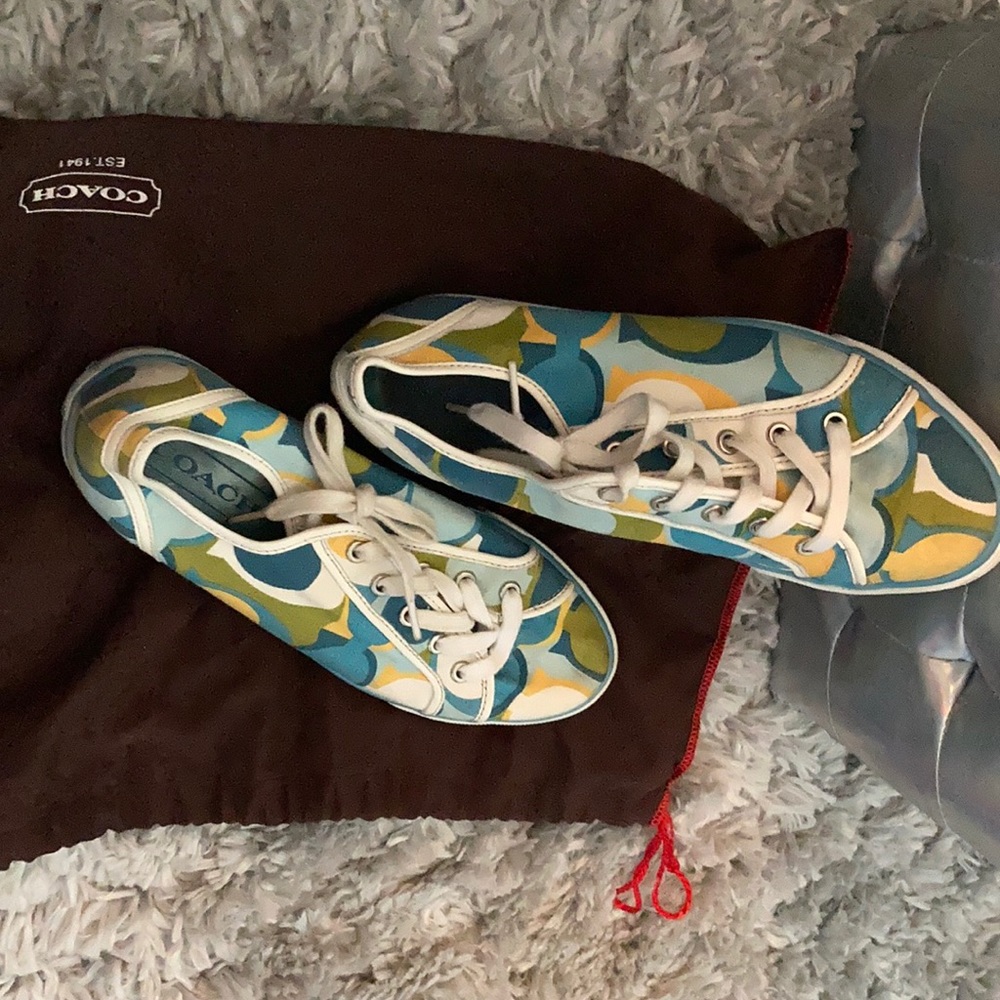 Coach sneakers w/storage bag-original & authentic
